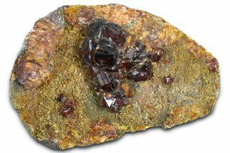 Gemmy Orange Sphalerite Crystals on Quartz - China #362584