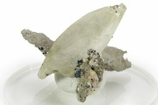 Double Terminated Calcite Crystal with Chalcopyrite - Missouri #362861