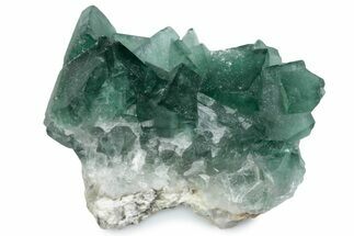 Green, Fluorescent, Cubic Fluorite Crystals - Madagascar #363390