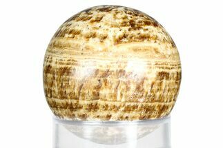 Polished Banded Aragonite Sphere - Peru #363391