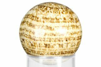 Polished Banded Aragonite Sphere - Peru #363394