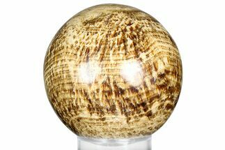 Polished Banded Aragonite Sphere - Peru #363430