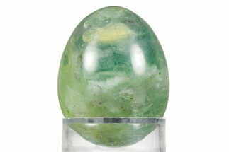 Polished Green Fluorite Egg - Fluorescent! #362796