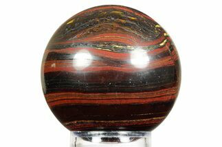 Polished Tiger Iron Stromatolite Sphere - Billion Years #362906