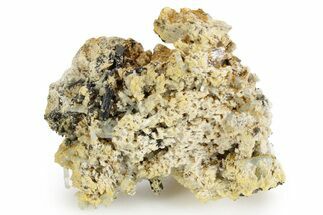 Gemmy Aquamarine and Schorl Crystals on Feldspar - Namibia #363664