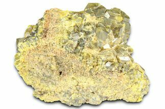 Olive Topazolite Garnet Cluster - Quartzite Mountain, Arizona #363681
