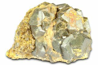 Olive Topazolite Garnet Cluster - Quartzite Mountain, Arizona #363684