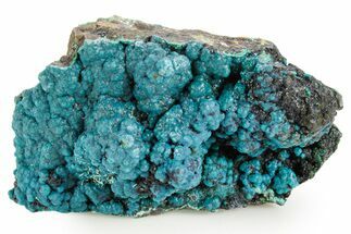 Vibrant Teal Chrysocolla with Quartz Formation - Peru #363580