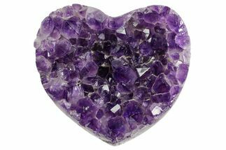 Dark Purple Amethyst Heart - Uruguay #364465