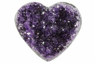 Dark Purple Amethyst Heart - Uruguay #364471
