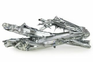 Very Lustrous Metallic Stibnite Crystals - Jiangxi, China #365311