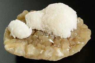 Scolecite Crystals on Honey-Colored Stilbite - India #365999