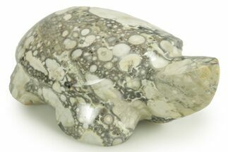 Carved Poppy Jasper Turtle - Mexico #366272