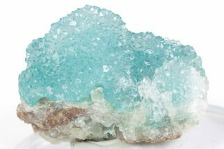 Sparkling Druzy Quartz on Chrysocolla - DR Congo #366167