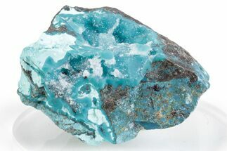 Sparkling Druzy Quartz on Chrysocolla - DR Congo #366215