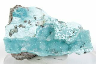 Sparkling Druzy Quartz on Chrysocolla - DR Congo #366219