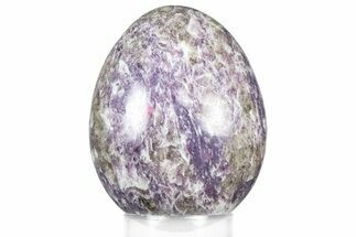 Polished Purple Lepidolite Egg - Madagascar #366419