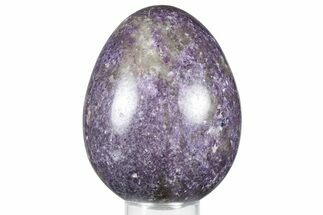 Polished Purple Lepidolite Egg - Madagascar #366435
