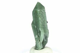 Green Hedenbergite Included Quartz Cluster - Mongolia #366499
