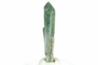 Green Hedenbergite Included Quartz Cluster - Mongolia #366502