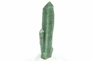 Green Hedenbergite Included Quartz Cluster - Mongolia #366505