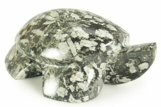 Polished Chinese Writing Rock Turtle - Utah #366756