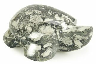 Polished Chinese Writing Rock Turtle - Utah #366758