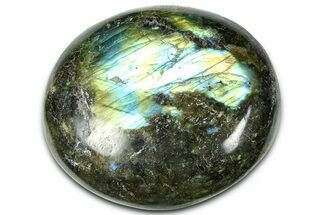 Flashy, Polished Labradorite Palm Stone - Madagascar #334292