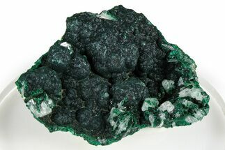 Cerussite Crystals on Botryoidal Malachite - Congo #368201