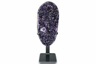Sparkling Amethyst Geode With Metal Stand - Uruguay #368389