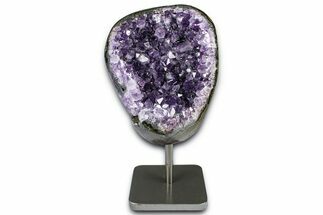 Purple Amethyst Geode On Metal Stand - Uruguay #368769