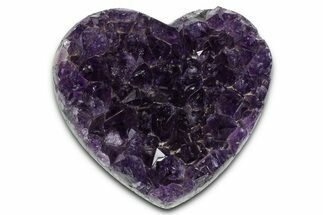 Dark Purple Amethyst Heart - Uruguay #364495