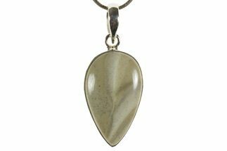 Striped Flint Pendant (Necklace) - Sterling Silver #369871