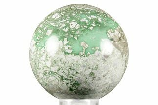 Polished Forest Green Lucin Variscite Sphere - Utah #371008
