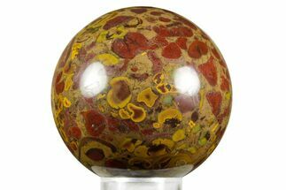 Polished Fruit Jasper Sphere - India #371025
