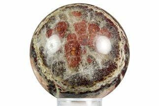 Polished Colorful Wild Fire Opal Sphere - Utah #371136