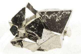 Gleaming Octahedral Pyrite Crystal Cluster - Peru #371189