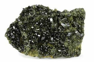 Sparkling Dark Green Epidote Crystal Cluster - Turkey #371834