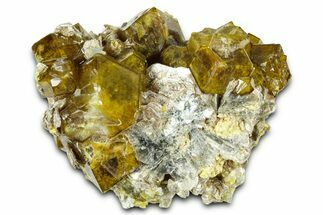 Yellow Andradite-Grossular Garnet Cluster with Clinochlore - Mali #371845