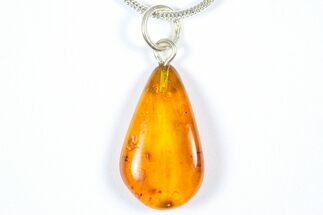 Polished Baltic Amber Pendant (Necklace) - Contains Fly! #369005