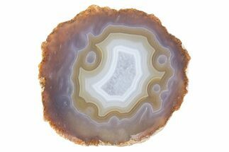 Polished Purple & Orange Banded Agate - Kerrouchen, Morocco #372665