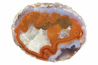 Polished Purple & Red Banded Agate - Kerrouchen, Morocco #372728