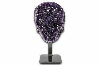 Sparkling Amethyst Geode with Metal Stand - Uruguay #372879