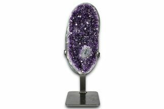 Sparkling Amethyst Geode with Metal Stand - Uruguay #372891