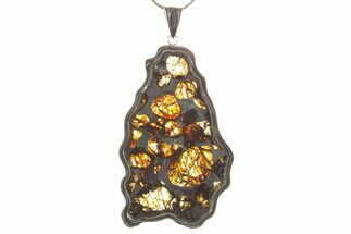 Sericho Pallasite Meteorite Pendant - Kenya #373103