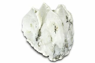 Sharp Calcite Crystals on Quartz Crystal Cluster - Mexico #373560