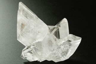 Glassy Selenite Cluster w/ Hematite Phantoms - Naica Mine, Mexico #374043