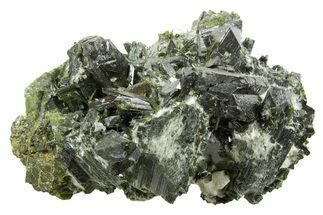 Lustrous Epidote Crystals with Actinolite - Pakistan #374651