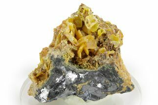 Bright Yellow Wulfenite on Dolomite - Morocco #375154
