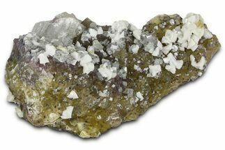 Gemmy, Yellow, Cubic Fluorite Cluster w/ Dolomite - Moscona Mine #374753
